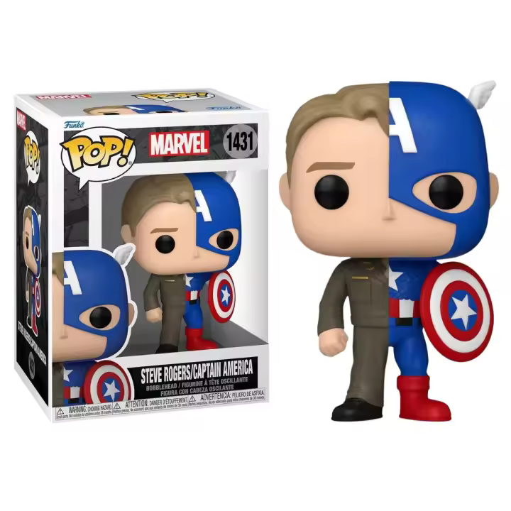 FUNKO POP! MARVEL - STEVE ROGERS/CAPITÁN AMÉRICA, 80891, Nº1431, PRODUCTO CON LICENCIA OFICIAL - 1
