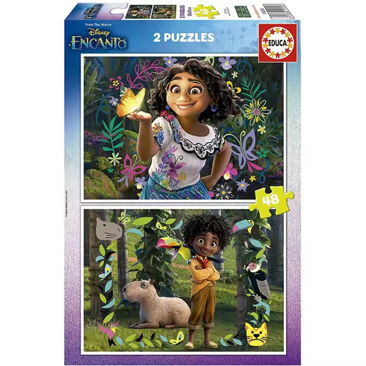 Pack 2 puzzles 48 piezas de Encanto la película de animación de Disney - 1
