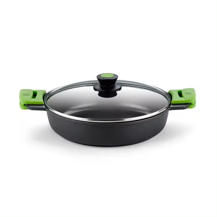 CACEROLA BAJA BRA PRIOR 24 CM / CON TAPA CRISTAL / 2,3 LITROS / ALUMINIO / INDUCCIÓN - 1