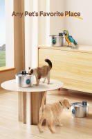 Fuente De Agua Automática Para Gatos Y Perros 3.2L Recargable Por USB 5V Acero Inoxidable Con Sensor Múltiples Cuencos De Bebida - details 9