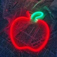 Luces Neón LED De Apple Para Pared Alimentadas Por USB/batería Decorativas Para Navidad Fiestas Bares Y Hogares Lámpara Moderna Sin Regulación De Brillo - details 7