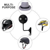 Soporte De Casco De Motocicleta Para Pared Con Gancho Doble Rotación De 180° De Acero Para Almacenamiento De Llaves Y Ropa - details 2