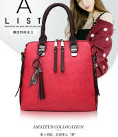 Bolso De Hombro De Cuero PU De Moda Con Decoración De Borla Para Mujeres Bolso De Trabajo Doble Asa Para Oficina Y Negocios - details 11