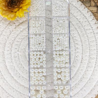 1200 Charms De Uñas 3-6mm Perlas Planas Para Decoración De Uñas Beige Blanco Media Perla Accesorios De Manicura Artística - details 3