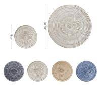 Mantelos Redondos De Lino Ecológico Antideslizantes Para Mesa De Comedor 4/6 Piezas Almohadillas Para Vajilla Y Tazas De Cocina - details 3