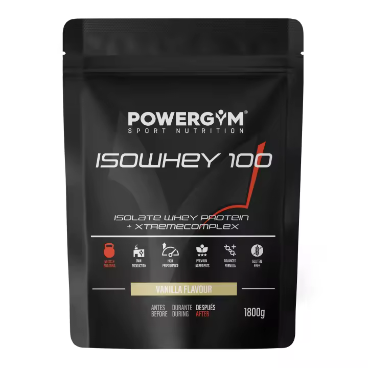 POWERGYM  ISOWHEY 100  Batido de Proteínas Whey aislados de alta pureza – Alimento deportivo proteico que ayudara a mejorar tu nutrición - 1