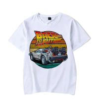 Camiseta De Algodón Para Hombre Con Patrón De Back to the Future Estilizada Casual Y Suelta Para Todas Las Estaciones Cuello En V Sin Capucha - details 2