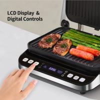 BioloMix Parrilla Eléctrica Rock'n Grill BCG02D 2000W, Placas Desmontables y Aptas para Lavavajillas/Reversibles y Antiadherentes, Sin Humo, Pantalla LCD y Control Digital, Apertura 180º, Placa Superior Flotante - details 9