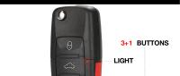 Carcasa De Llave Remota Para Coche Jingyuqin Plegable 2/3/4 B Con Logo Para VW Passat Polo Golf Touran Bora Ibiza Leon Octavia Fabia ABS+metal - details 6