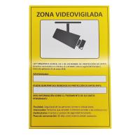 DIYTECH Cartel SEGURIDAD Zona Videovigilada A4 PVC Espumado, Homologado - details 0