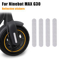 Juego De 4 Pegatinas Reflector Eficientes Para Ruedas Delanteras Y Traseras De Scooter Eléctrico Ninebot Max G30 Cubierta Protectora Antipolvo - details 1