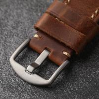 Correa De Reloj De Cuero Genuino Con Hebilla De Titanio Clásica 20 22 24MM Mate Accesorios De Metal De Alta Gama Para Ultra2 - details 1