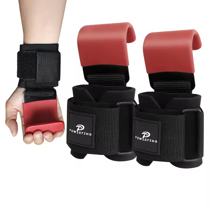 Guantes De Fitness Para Hombres Y Mujeres 2pcs Con Gancho De Elevación Y Correa Para Mano Soporte De Agarre Fuerte Para Entrenamiento De Fuerza En Los Brazos - 1