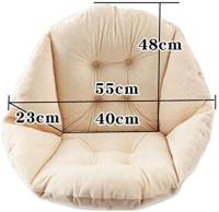 Almohín de La Silla con el respaldo del asiento de la máscara del Silla suave terciopelo impermeable elástico Para El Jardín Paja Silla de trinquete beige 40*40*48cm - details 0