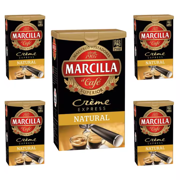 Pack de 5 Marcilla Café molido Creme Express Natural 250 gramos - 1