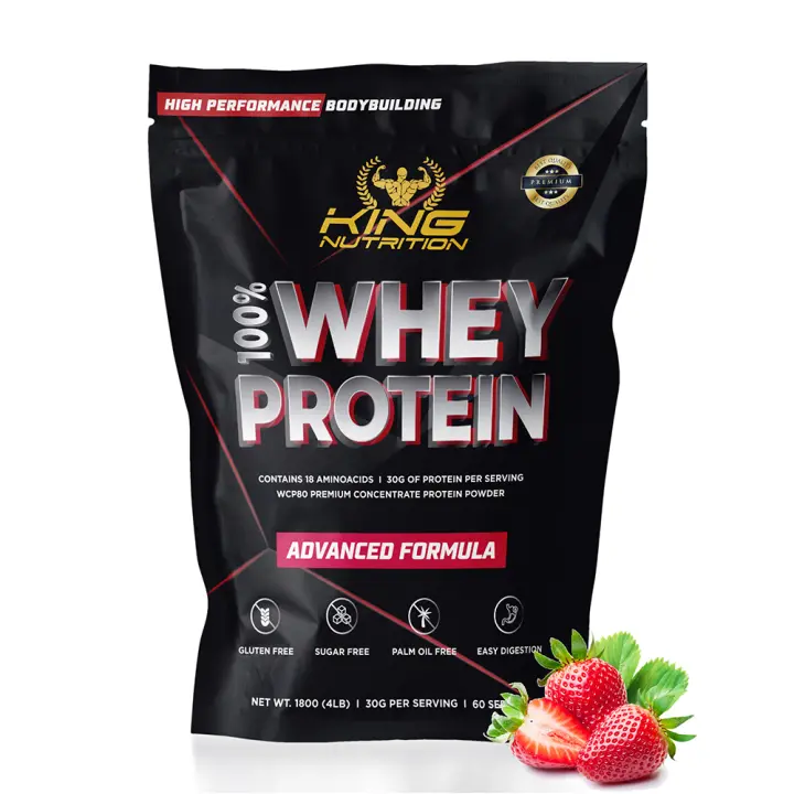 100% Whey Protein 1,8kg King Nutrition Proteina Concentrada. - 1