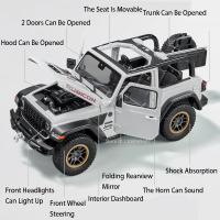 Modelo De Coche Rubicon a Escala 1:18 Con Luz Y Sonido Absorci\u00f3n De Choque Puertas Abiertas 4 Piezas Juguetes De Metal Para Niños - details 6