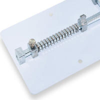 Soporte De Reparación Para Placa De Circuito Impreso PCB Universal Soporte De Soldadura Plataforma Fija De Acero Inoxidable 8x12cm - details 3