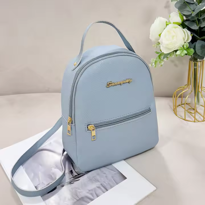 Mochila Mini Coreana Para Mujeres Bolsas Pequeñas Casual De PU Con Lining De Poliéster Bolsa De Hombro Para Damas - 1