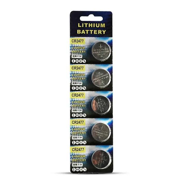 5Pcs CR2477 Button Cell Batteries 3V Lithium Batteries CR 2477 for Watches Calculators and Remote Control Car Keys - 1