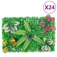 vidaXL Valla de Plantas Artificiales Enrejados Setos Verde 40x60 cm Cantidad 6 unidades, 24 unidades - details 1