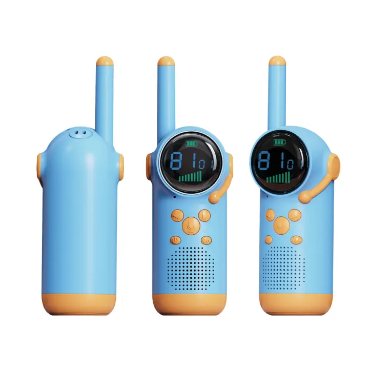 Walkie-talkie con pantalla LCD para niños, intercomunicador con linterna LED, 22 canales, distancia de 1,5-3KM, interacción entre padres e hijos, regalos de Navidad - 1