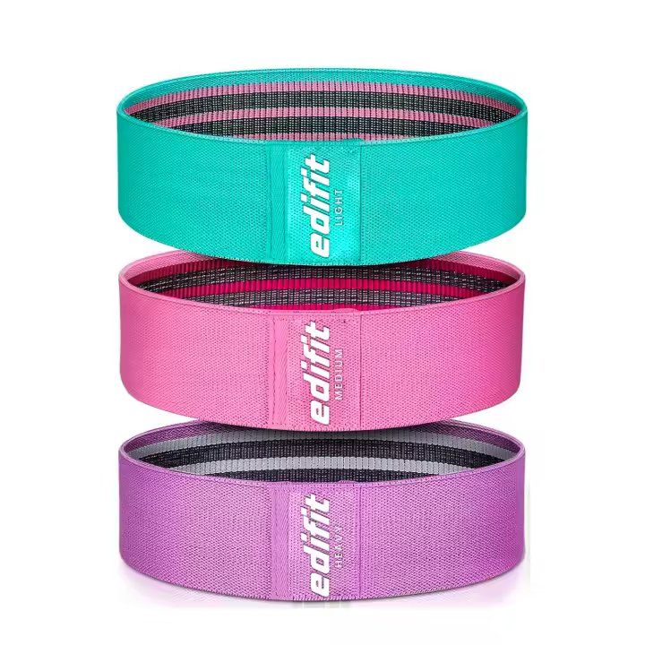 Bandas elásticas de musculación, pack de 3 niveles de resistencia edifit - 1