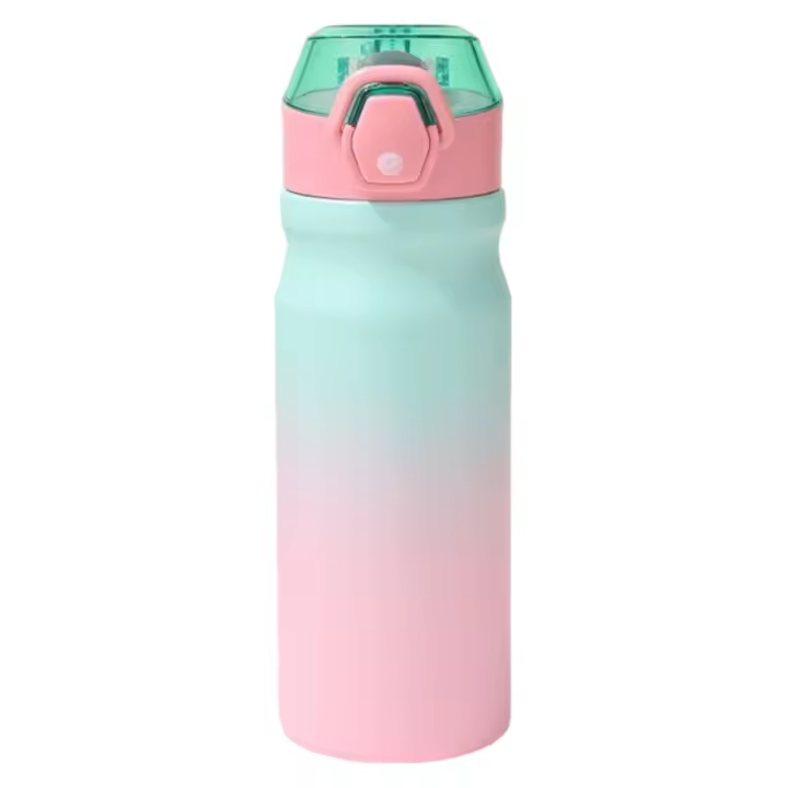 Botella de Agua Deportiva de 550ml Sin BPA Boquilla para Deportes Con Texto Motivacional Botella de Agua Prueba de fugas, Botella Deportiva Tritan de Plástico Sin BPA, Botella Motivacional para Hogar y Exterior termo (LD550) - 1