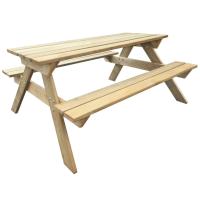 vidaXL Mesa de picnic de madera de pino 150x135x71,5 cm - details 0