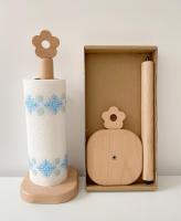 Organizador de Rollos de cocina de Madera Independiente, Gift de inauguración de la casa para amigos - details 0