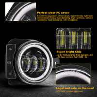 Par De Faros Antiniebla De 4 Pulgadas Con Anillo Halo Angel Eyes Para Jeep Wrangler JL 2018-2023 NO APTOS Para Bumper De Aniversario 10º - details 2