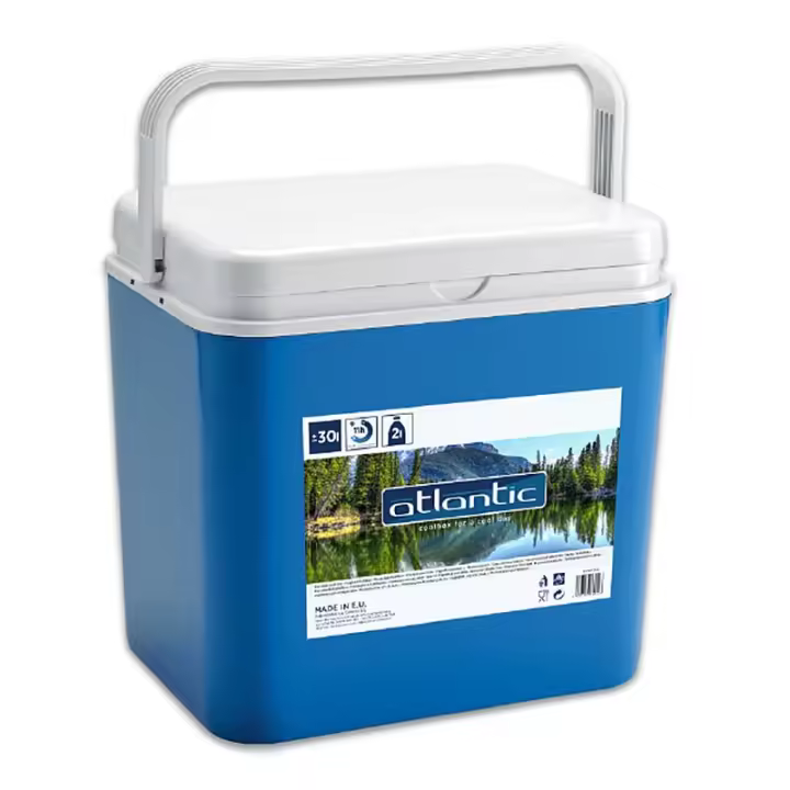 STARLEY-Nevera Portátil Térmica Azul y Blanco Polipropileno Ideal Para Actividades al Aire Libre en el Jardín Camping Barbacoas Pisicna Playa Capacidad - 10 Litros / 18 Litros / 24 Litros / 30 Litros - 1