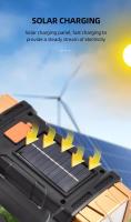 Linterna Solar LED Potente Portátil Con Luz De Trabajo COB Recargable USB 4 Modos De Iluminación Torcha Solar Para Exteriores - details 8