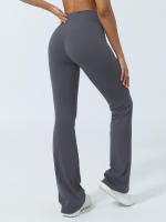 Pantalones Deporte De Yoga Para Mujer Leggings De Pierna Ancha Con Cintura Cross Fitness Levantamiento Glúteos Elasticidad Completa Acticewear Para Gimnasio Al Aire Libre - details 18