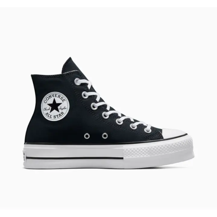 Zapatillas Converse Chuck Taylor All Star Platform High Top BLK- Lona, Unisex, plataforma, color negro-560845C - 1