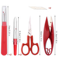 Kit De 6 Piezas Para Costura Con Cuchillo Cortador De Hilo Y Desenredador De Hilo Rojo Herramienta Para Eliminar Hilos Y Costuras - details 3