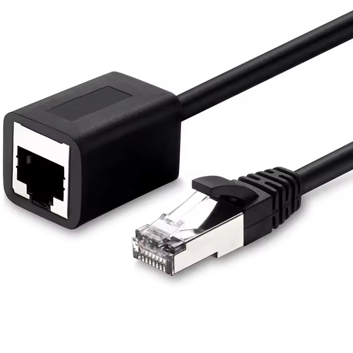 CABLEPELADO Cable extensor red UTP CAT5E macho a hembra Negro (1 Metro) - 1
