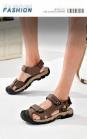 Sandalias De Verano Para Hombre Talla Grande En Cuero Genuino Antideslizantes Con Suela Suave Y Estilo Moderno 38-46 - details 9