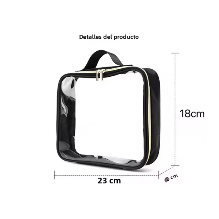 Bolsa De Maquillaje Portátil Para Viajes Transparente Y Impermeable Organizador Grande De Cosméticos Para Mujeres Estuche De Belleza - 1