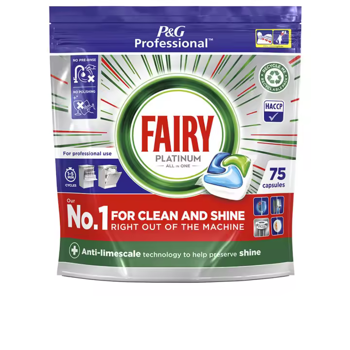 FAIRY PROFESSIONAL PLATINUM lavavajillas 75 cápsulas - 1