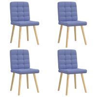 vidaXL Sillas de comedor 4 unidades tela taupe en color Taupé/Marrón oscuro/Gris nube y más | cómodas modernas ergonómicas para comedor cocina salón hogar - details 8