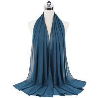Nueva Elegante Bufanda De Mujer 2023 Modesta En Chiffón Sólido Tamaño Grande Abrazadora Para Cabeza Y Cuello Protección Solar Estilo Fashion - details 21