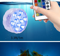 Luz Submarina LED RGB Para Piscina Con Control Remoto Y Batería Operada Portátil Para Acuario Y Vaso Iluminación Submarina Multicolor Impermeable - details 4