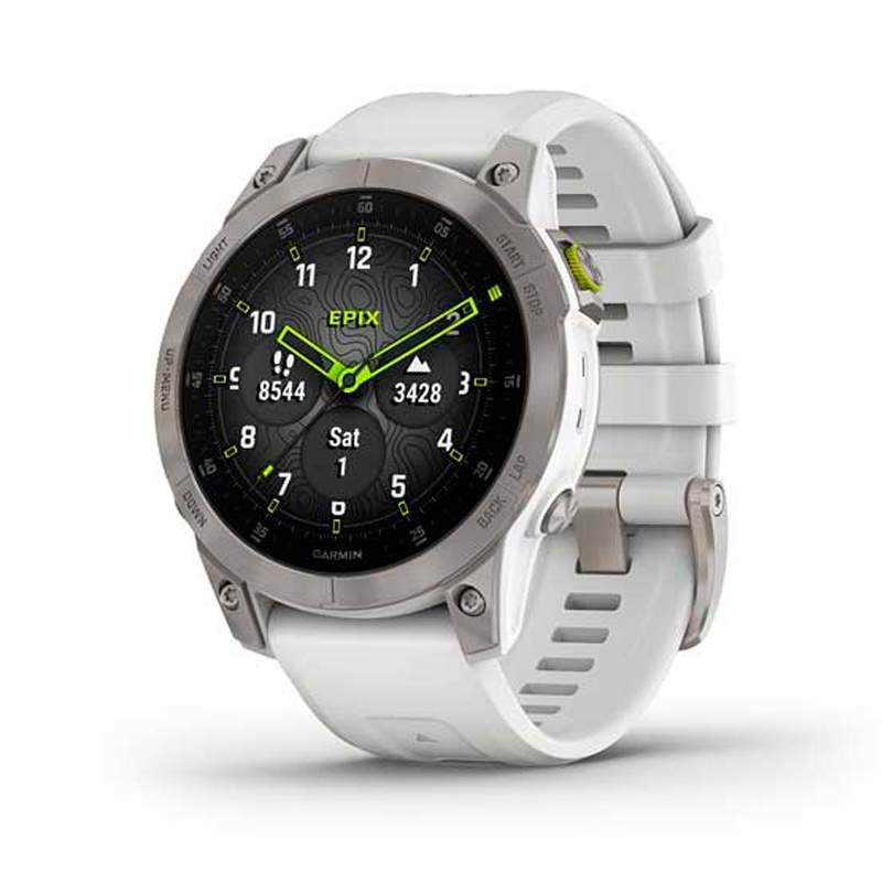Reloj Garmin Epix Gen  2 Zafiro Titanio Blanco 47mm 010-02582-21 GARMIN
