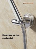 Soporte De Ducha Fácil De Instalar Sin Perforar Con Ventosa Ajustable Y Gancho Rotativo Material Duradero Plástico - details 3
