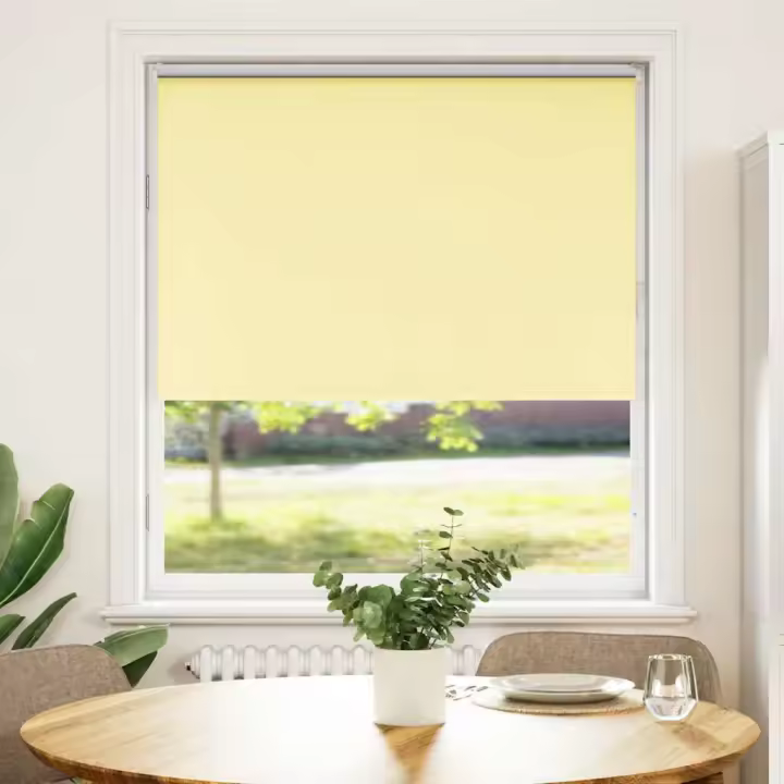 Estor Enrollable Opaco Amarillo 110x130 cm Tela Ancho 105,7 cm - 1