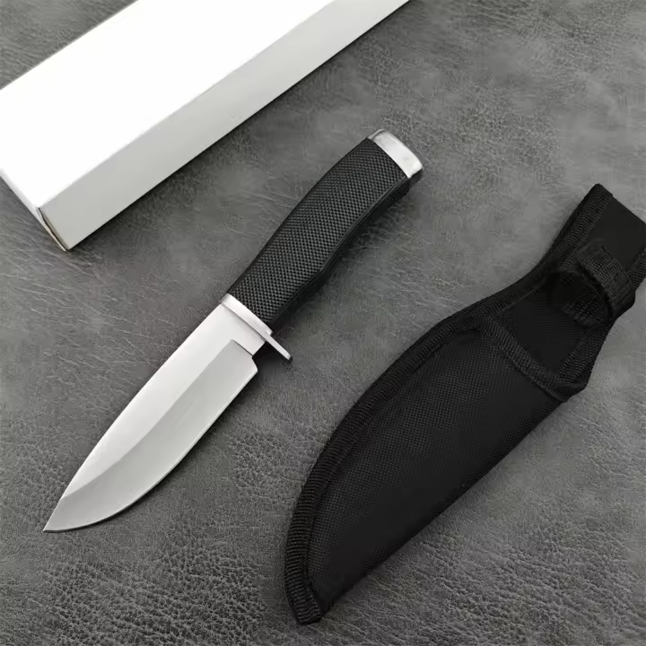 Cuchillo De Caza Portátil Con Hoja D2 Y Mango G10 Alta Dureza 0006 Herramienta Táctica De Camping EDC Con Funda Kydex - 1