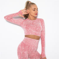 SSITO Conjunto de Yoga sin Costura para Mujer, trajes Deportivos para Fitness, ropa de Gimnasio, Top Short de manga Largo, camisas, Mallas para Corver High, pantalones de entrenamiento - details 15