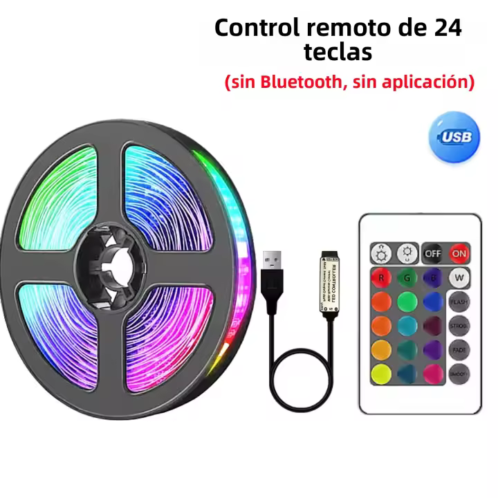 Tira LED RGB5050 Flexible USB5V Para Decoración De Habitaciones Control Remoto APP Luz SMD5050 Para Paredes Y Cuartos - 1