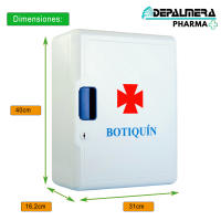 Botiquín de Primeros Auxilios Homologado DEPALMERA | Armario Metálico con Llave para Pared | Uso Laboral, Oficina, Hogar | 40x30x16 cm - details 4